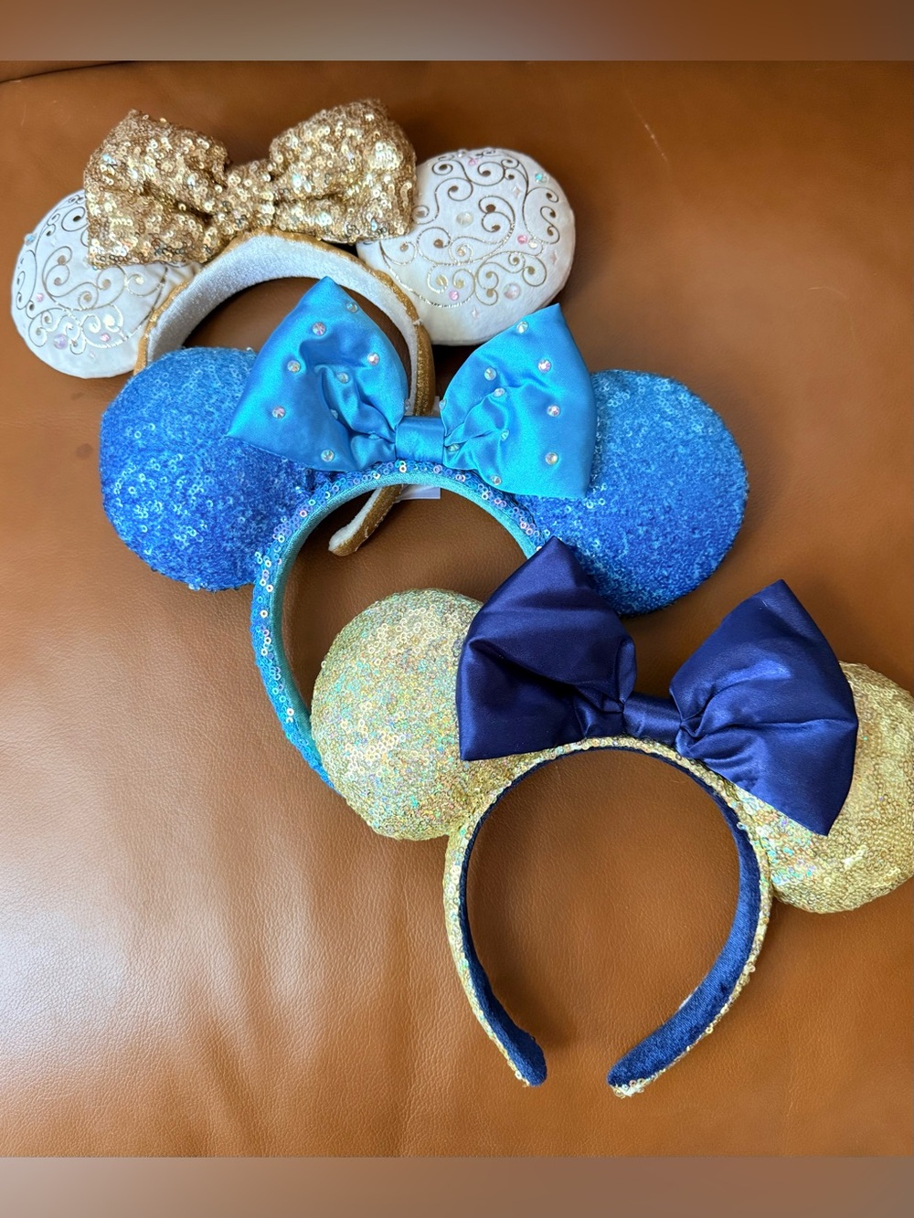 Sparkling Disney Ear Headbands - Gold, Blue, Light Blue - Picture 2 of 6